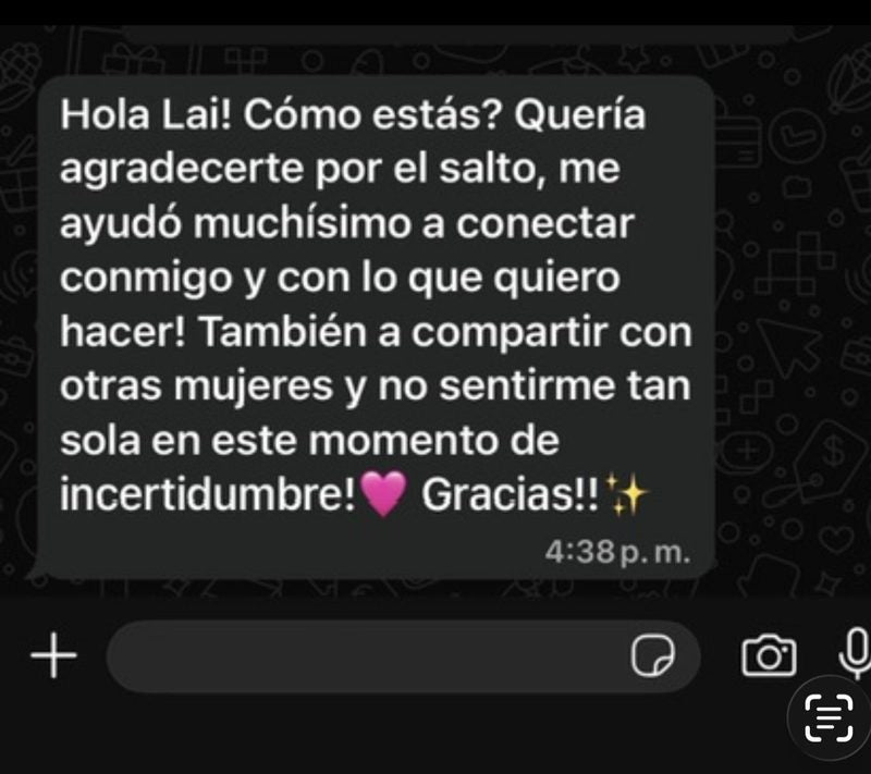 Testimonio de una participante de El Salto